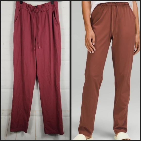 Lululemon Comfy Workleisure Preppy Stretch High-Rise Pants in Mulled Wine 6 - Picture 3 of 13